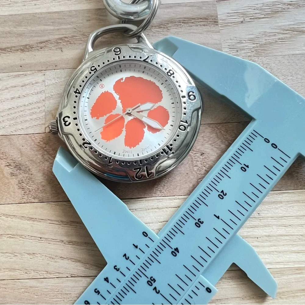 SC Clemson paw print watch on carabiner NEW BATTERY